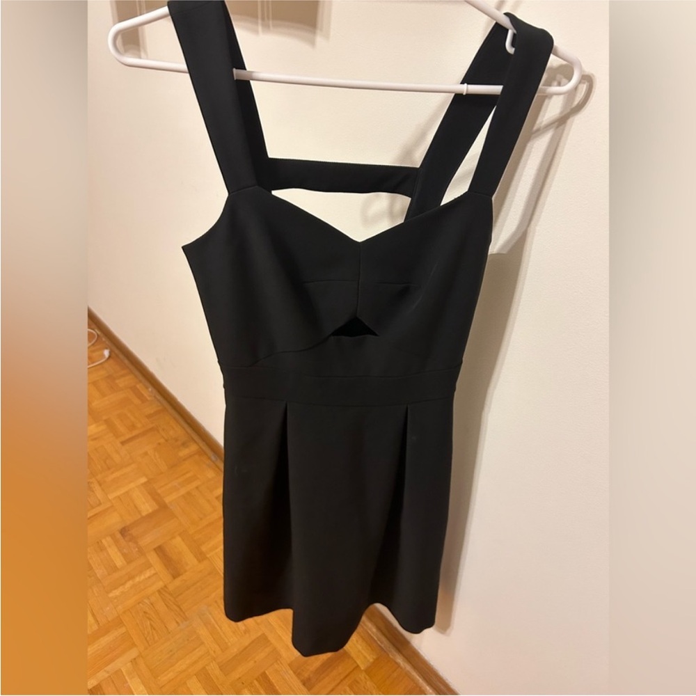 RW&CO. Black Strappy Mini Dress grunge Whimsigoth peplum size 0 glam evening